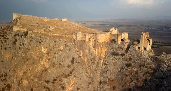 7 asırlık tarihi kent havadan görüntülendi