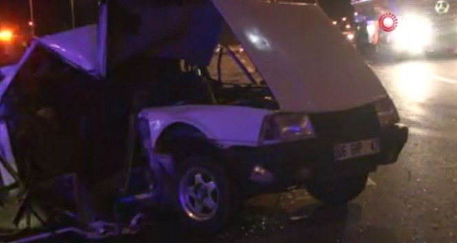 Ankara’da TIR’ın arkadan çarptığı otomobildeki 2 kişi öldü