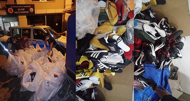 Silivri polisinden 250 bin TL'lik 'sahte markalı' ayakkabı operasyonu