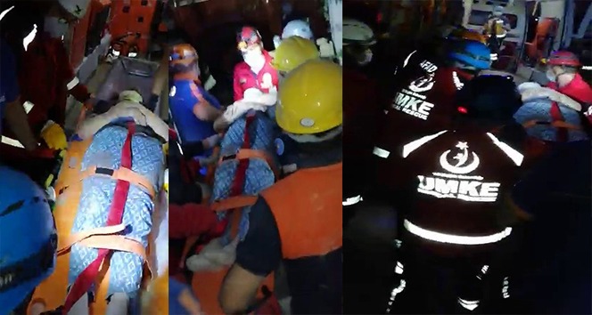İzmir’de enkaz altında kalan bir kadını Sakarya UMKE ekibi kurtardı