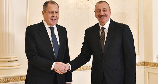 Azerbaycan Cumhurbaşkanı Aliyev, Rusya Dışişleri Bakanı Lavrov'u kabul etti