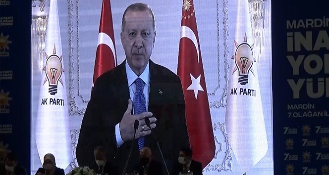 Cumhurbaşkanı Erdoğan, AK Parti Mardin 7. Olağan İl Kongresine bağlandı