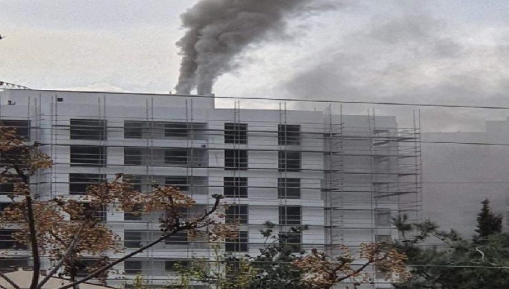 Bursa’da lüks rezidans inşaatında korkutan yangın