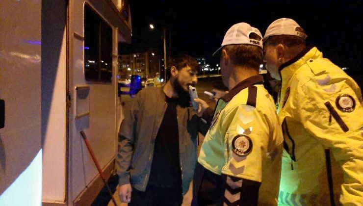 Edirne’de alkolü karavan sürücüsü polise zor anlar yaşattı