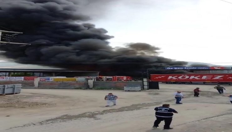 İzmir’de geri dönüşüm tesisinde yangın